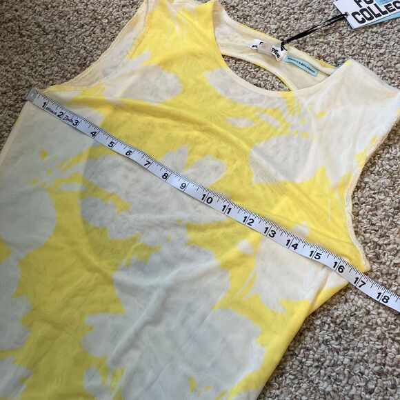 NWT Future Collective Gariella Karefa-Johnson Midi Maxi Dress Sheer Mesh Yellow - Picture 8 of 11